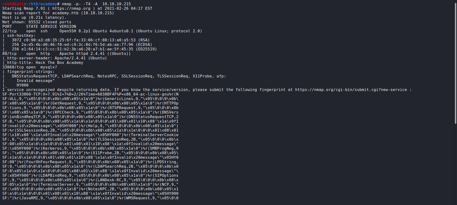 HTB Network Enumeration with Nmap Walkout