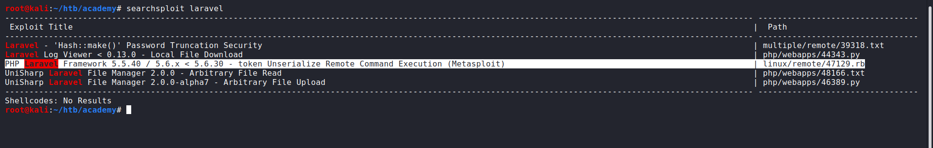searchsploit